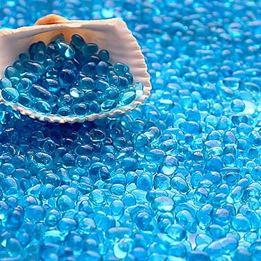 Piedras Decorativas De Cristal MIJOMA - 450g (72 Unidades) - Diámetro 2 Cm - Transparentes E Iridiscentes Para Acuario, Jardín Y Manualidades