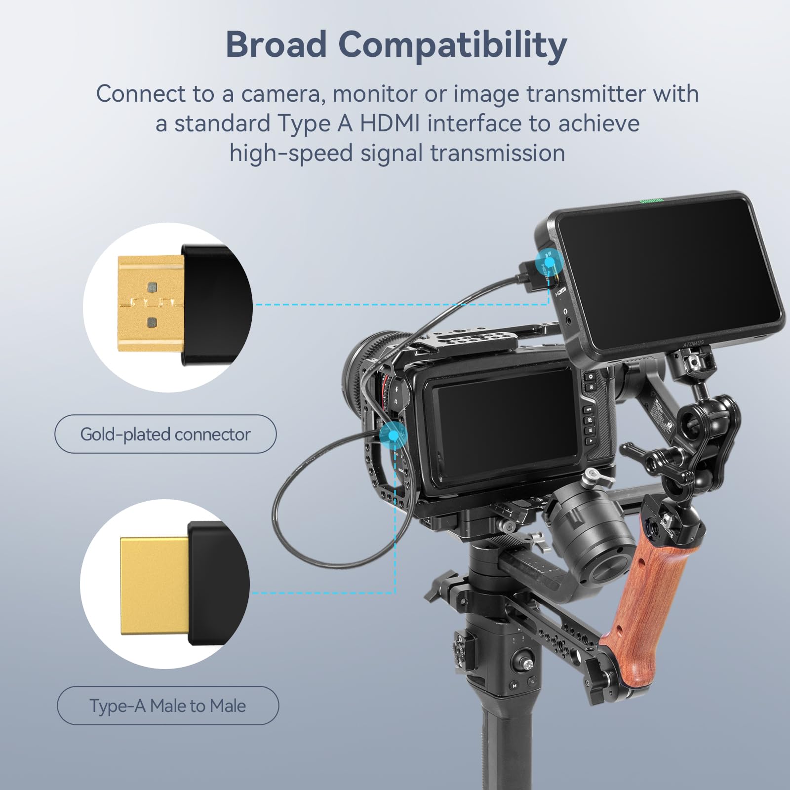 SmallRig Ultra Slim Dây HDMI 2 đầu Dài 35cm Chuẩn 4K 60p 2956b | Việt Nam - Foto 4