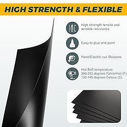4 Pack Black Plastic Sheets 8x12x0.04 in Flexible