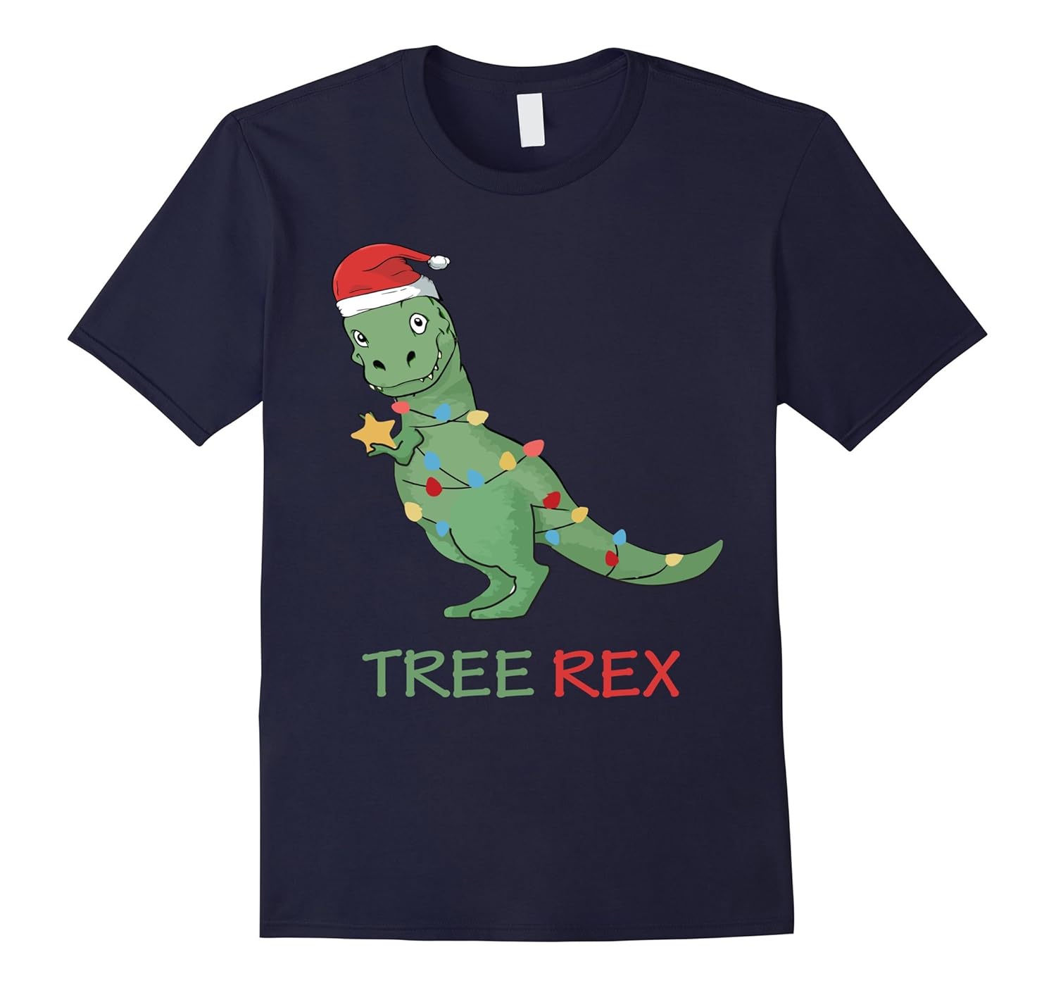 Tree Rex Funny Ugly Christmas T-Shirt-ANZ