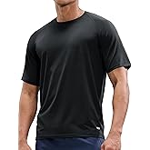 MIER Men's Dry Fit Workout T-Shirts Athletic Running Tee Short Sleeve Crew Neck Gym Tops, Polyester, Moisture Wicking
