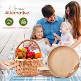 FOOGO Green 25pcs Disposable Palm Leaf Plates 10 inch Eco Friendly Biodegradable view 3