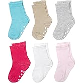 Silky Toes Non-Skid Baby Girl Boy Toddler Socks Multi Pack, Baby Gift Set