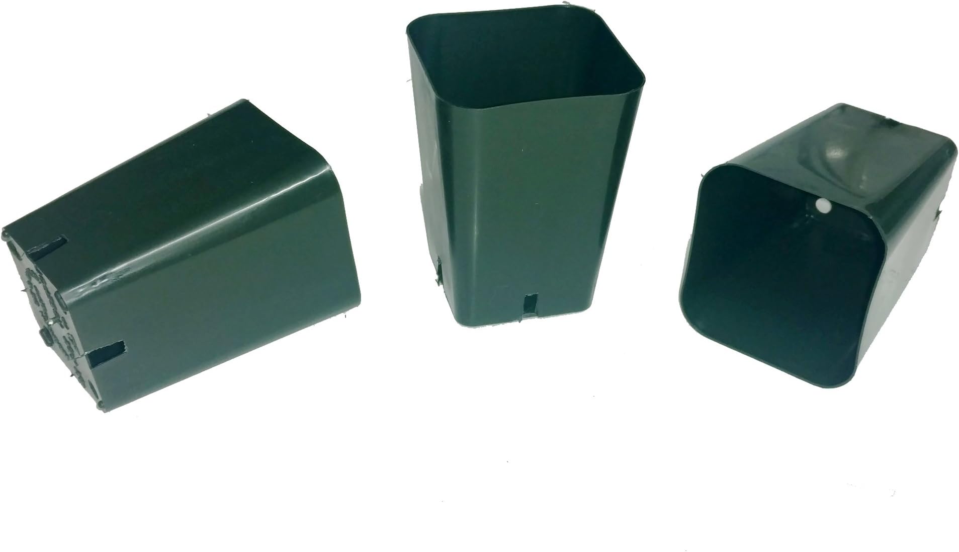 100 Seed Starting Plants cutting 2 1/4" Square X 3 1/4" Extra Deep Plastic Rose Green Pots durable reusable plus you get the use and guide Dmarketline