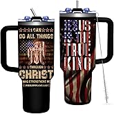 TNASURHUS Christian Gifts for Men, God Gift, Religious Gifts for Husband, Christian 40 oz Tumbler with Handle, Birthday, Fathers Day Gift Ideas for Dad, Him, Boyfriend