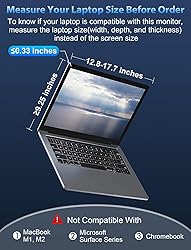 FOPO 15" Laptop Monitor Extender, 1080P Full HD