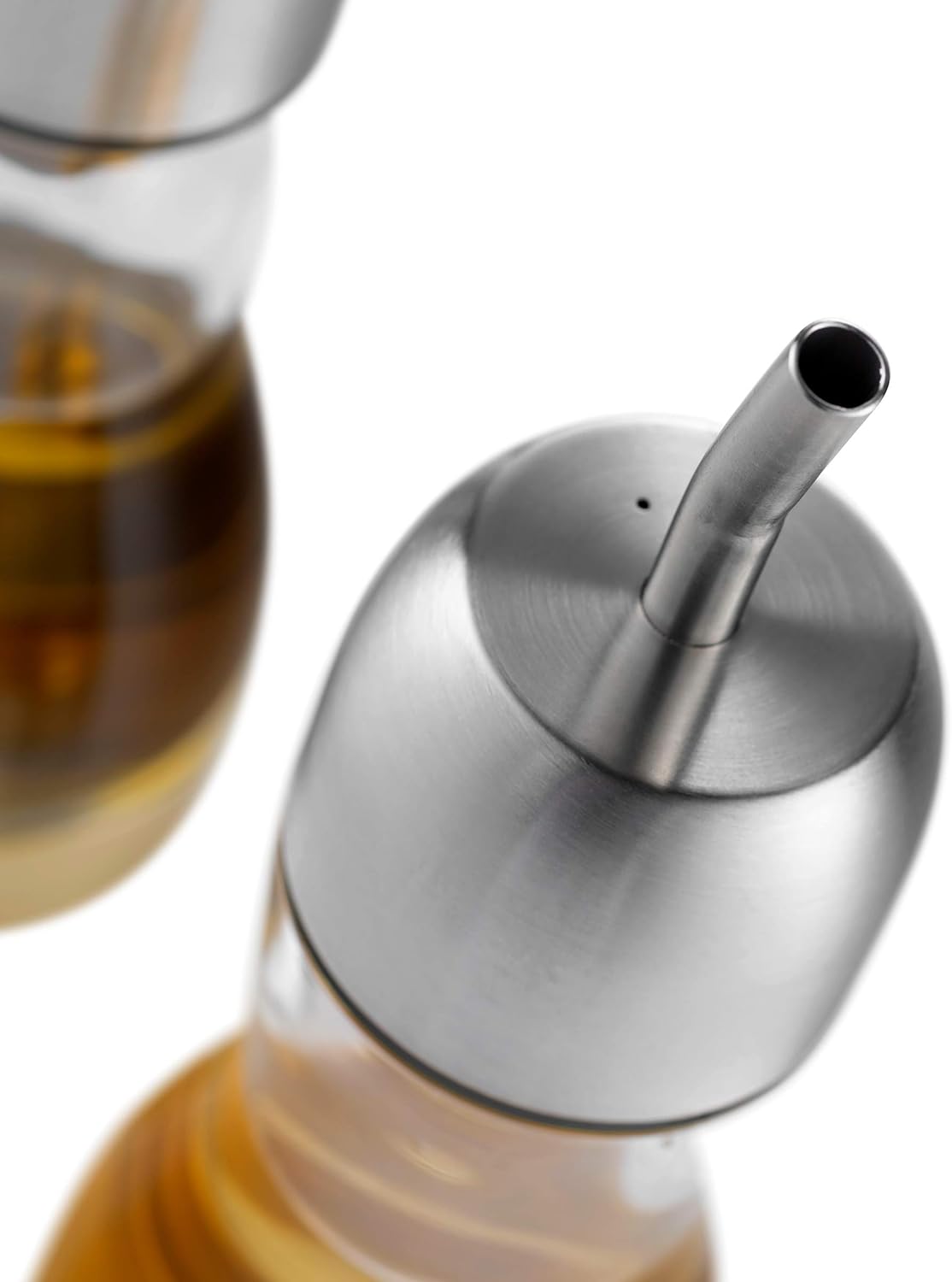 Mitbak Exquisite Olive Oil & Vinegar Dispenser Set | 7.5 OZ No Drip Acrylic Cruets for Oil, Vinegar, Salad Dressing, Soy Sauce & More | Functional, Leakproof Oil Dispenser Bottle Set: Kitchen & Dining