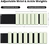 TOPESCT Adjustable Wrist Weights Set of 2 1 lb Each Olive Green Fitness Weights view 2