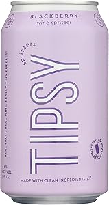 Tipsy Spritzers, Wine Spritzer Blackberry Single, 354.8 mL Can