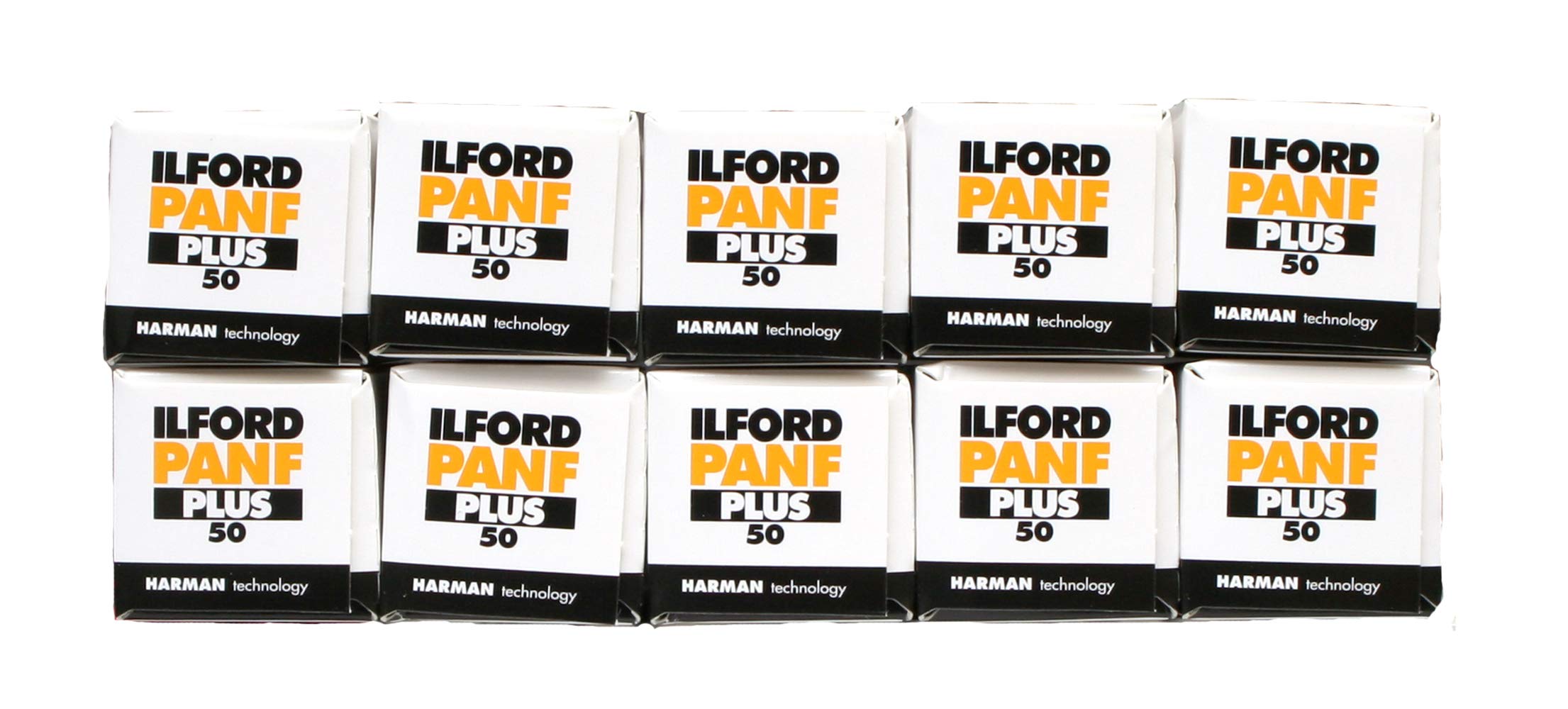 Ilford PanF+, 50 asa, 120 B&W film, multipack of 10 [Camera] 12 exposures for 6x6 camera