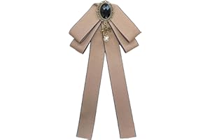 aoozleny Bow Tie For Women, Pre-Tied Ribbon Tie Adjustable Neck Tie with Rhinestone for Collared Blouse Shirt Dress