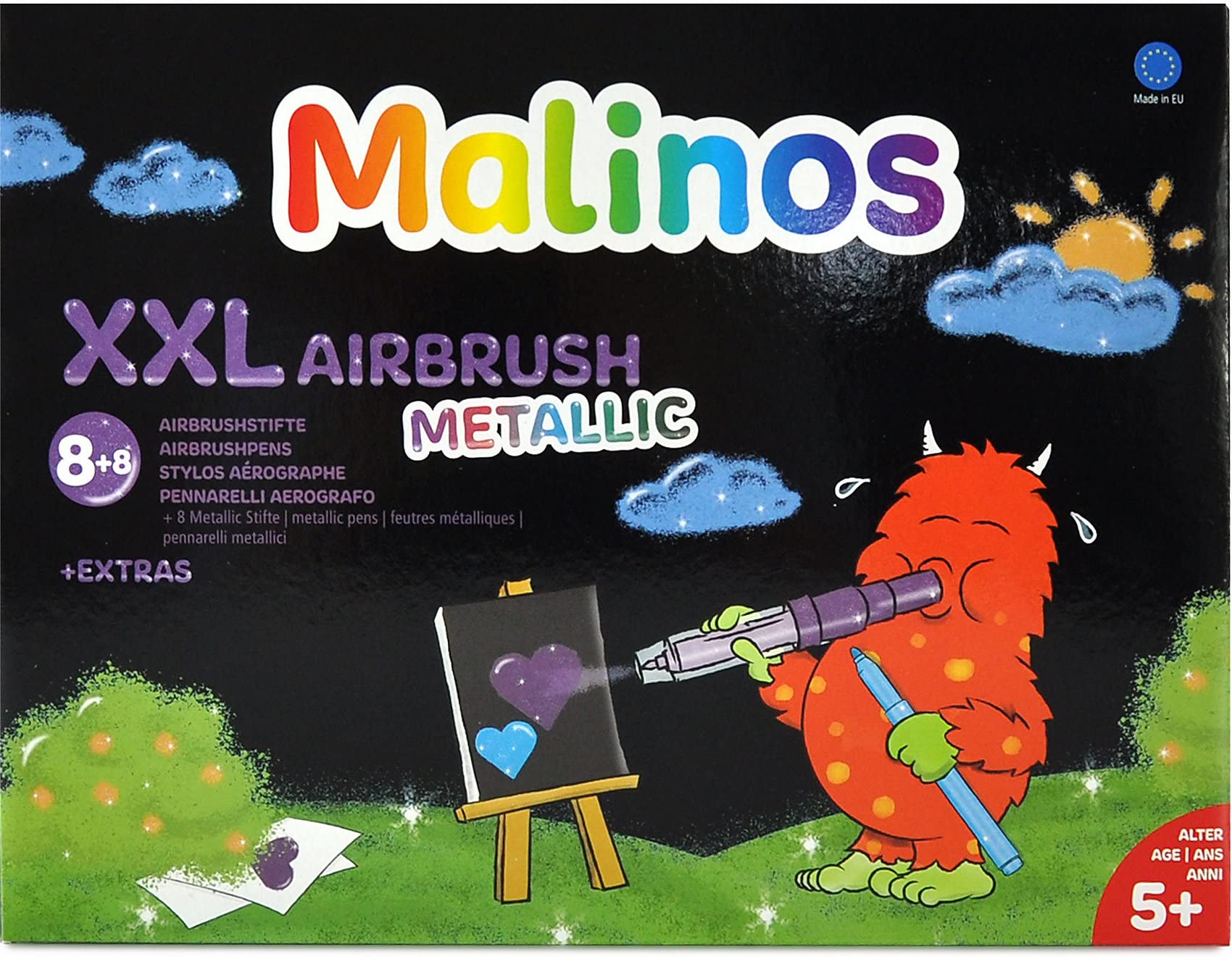 MALINOS 300969 XXL Airbrush Metallic, Colourful, Pack of 29 (Pack of 1)