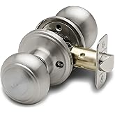 Copper Creek Colonial Passage Interior Door Knob &ndash; ANSI Grade-3 Certified, Modern Heavy Duty Handle, Easy Install and Reversible for Bedroom, Bathroom and Closets &ndash; Satin Stainless (1 Pack)