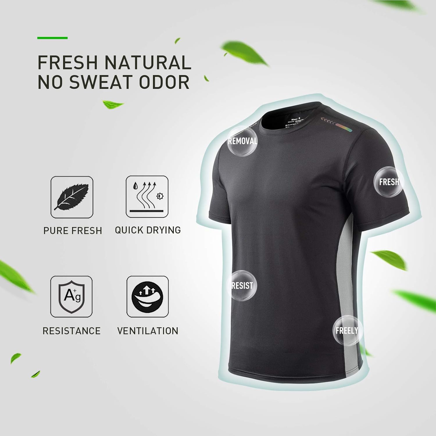 Nother Men's Quick-Drying Sports T-Shirt Breathable Quick Dry Gym Training Outdoor Running T-Shirt: Clothing