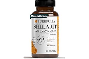 PUREFULLY Shilajit Highest Potency 500mg Per Capsule - 50% Fulvic Acid - 30:1 Extract - 30,000mg D.H.E. & 85+ Trace Minerals 