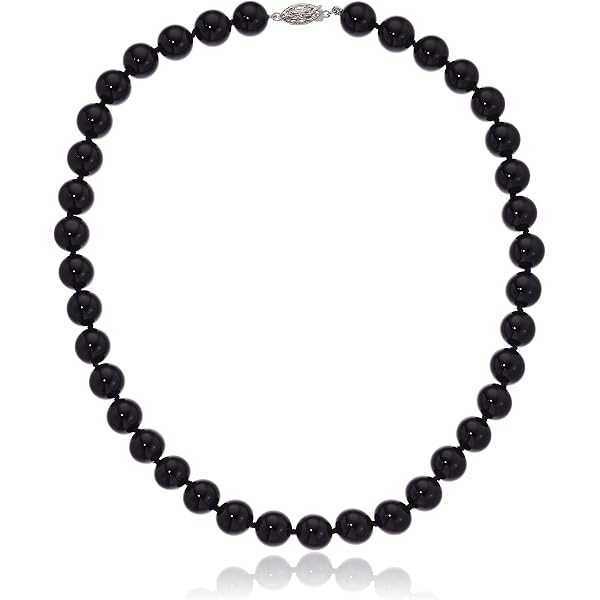 Black Cultured Freshwater Pearl Set - 30" Necklace, Bracelet & Stud Earrings (9-9.5mm Round)