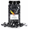 High Luster, 1/2" Reflective Tempered Fire Glass in Dark Matter Black, 10 Pound Jar, by Celestial Fire Glass