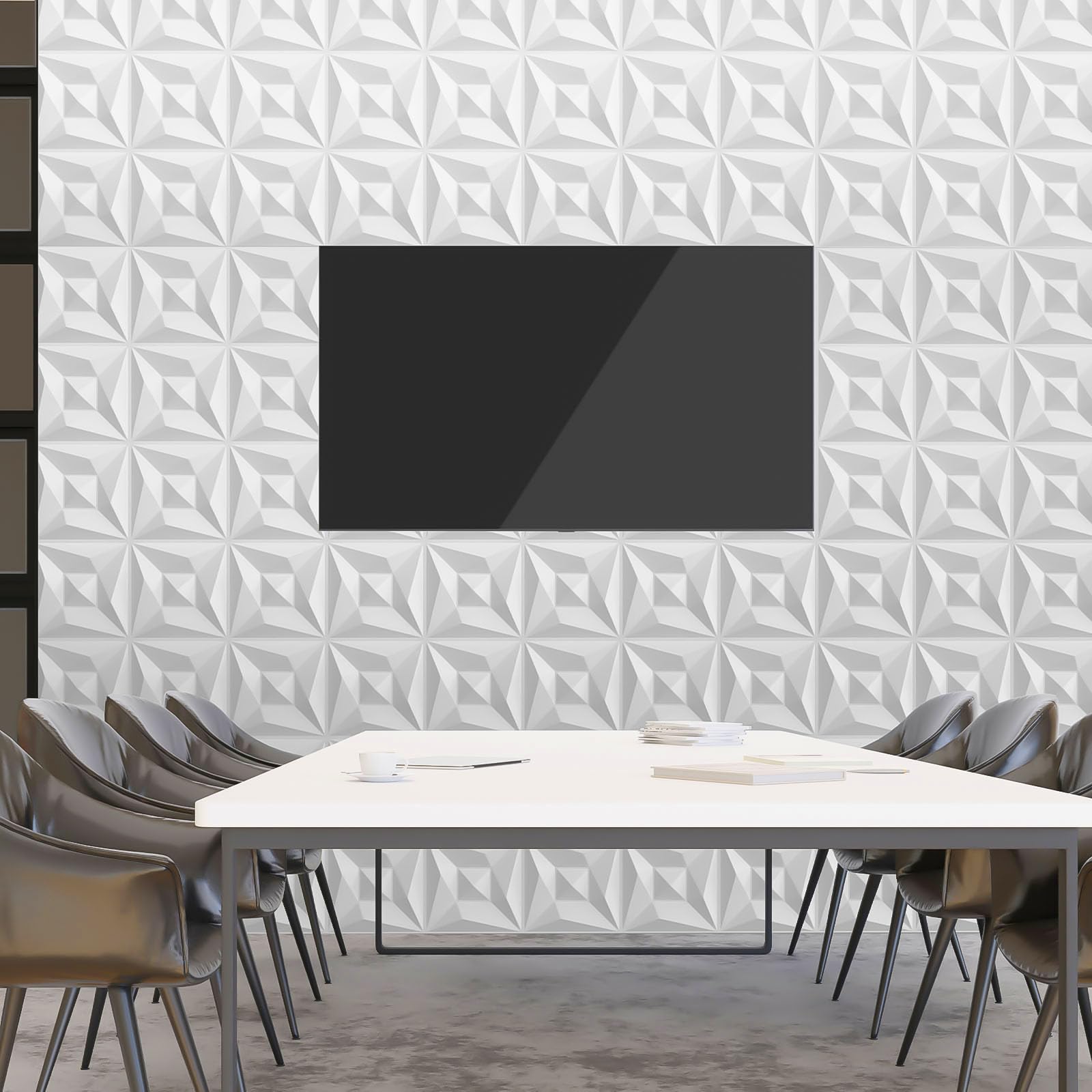 Afoxsos Black 3D Wall Panels For Interior Wall Decor, 40 Pack 11.8 - View #9