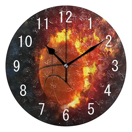Use7 - Reloj de Pared Redondo de acrílico con diseño de balón de ...