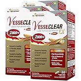 LABO Nutrition VesseCLEAR EX: Artery Cleanse & Elasticity Support Supplement | Blood Pressure, Circulation, Clean Arteries Heart Health Formula | Nattokinase NSK-SD + Elastin F | DR Capsules [3 Pack]