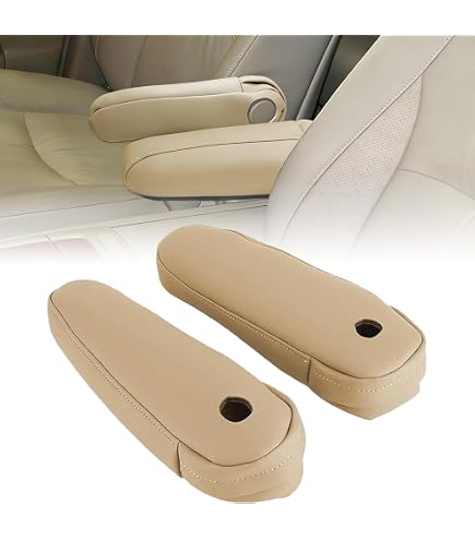 ベージュ アームレスト ARMREST Amazon.com: TADYAO 2 Pcs Seat Armrest Leather Cover Fit for Lexus
