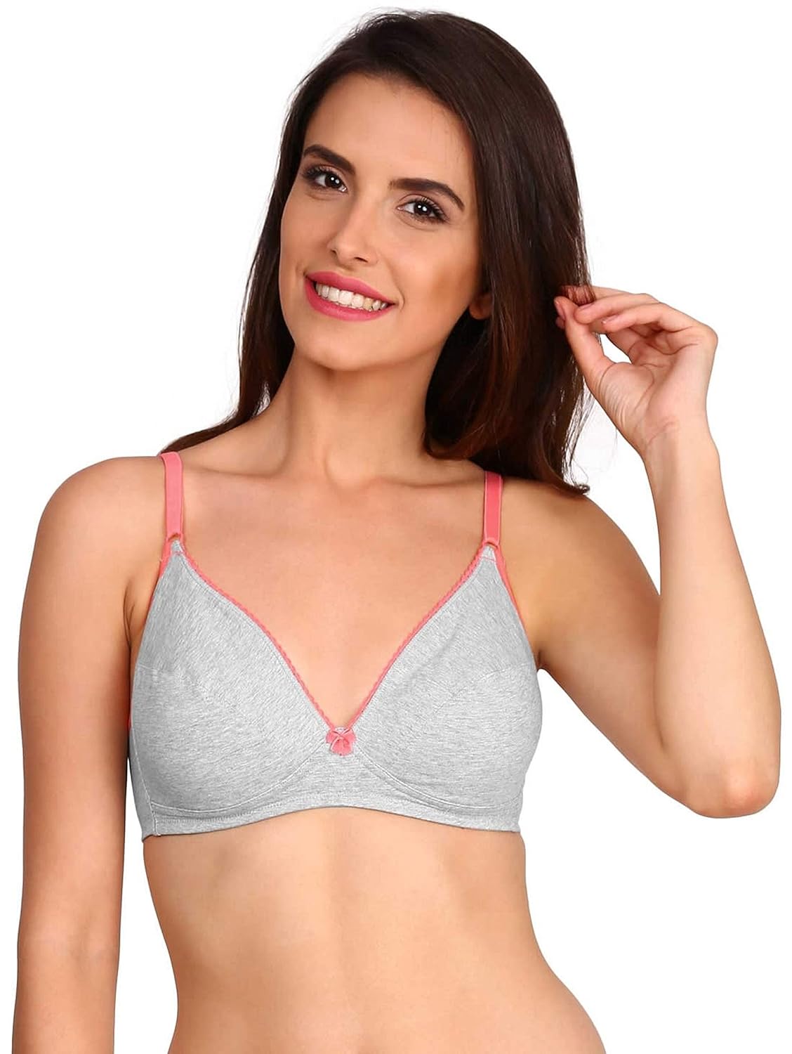 Buy Jockey Women's Cotton Fashion Fit Bra (31010105Light Grey Melange