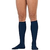 JOBST forMen Compression Socks 20-30 mmHg Knee High, with SoftFit Band, Closed Toe, Navy, X-Large