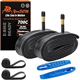 700C Heavy Duty Bike Tubes 700x25C/28C/32C/34C (25/34-622) 700C Bicycle Inner Tubes Compatible with Road, Gravel, Hybrid, Touring Bike Tire Tubes Schrader Valve AV48 2-PCS