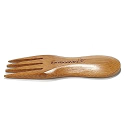 BambooMN Solid Bamboo Stubby Spork 4" - All Natural