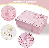XWCHASA Pink Gift Boxes Textured Gift Box with Lids Ribbon Greeting Card view 5