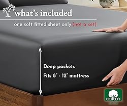 California Design Den Twin Fitted Sheet Only, Soft