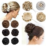 Scrunchy Chignons Updo Hair Bun Straight Wavy Donut Hairpiece Extensions Drawstring Claw Blonde Black