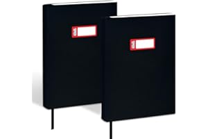 Chell Black Fabric Book Covers 6"x9", Stretchable and Reusable Book Protector, for Paperback and Hardcover, Pack of 2