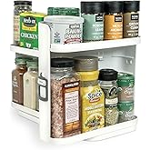 Cabinet Caddy SNAP! Spice Rack Organizer for Cabinet - Slide & Rotate Seasoning Organizer - 4 Snap-In Adjustable Shelves for 5 Tier of Storage - Magnetic Modular Design - 8.9”H x 6.1”W x 10.8”D