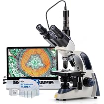 Produktbild von Swift SW350T Trinokular-Mikroskop 40–2500X – Mit 10X/25X Okularen, LED, Siedentopf, Für Labor & Hobby