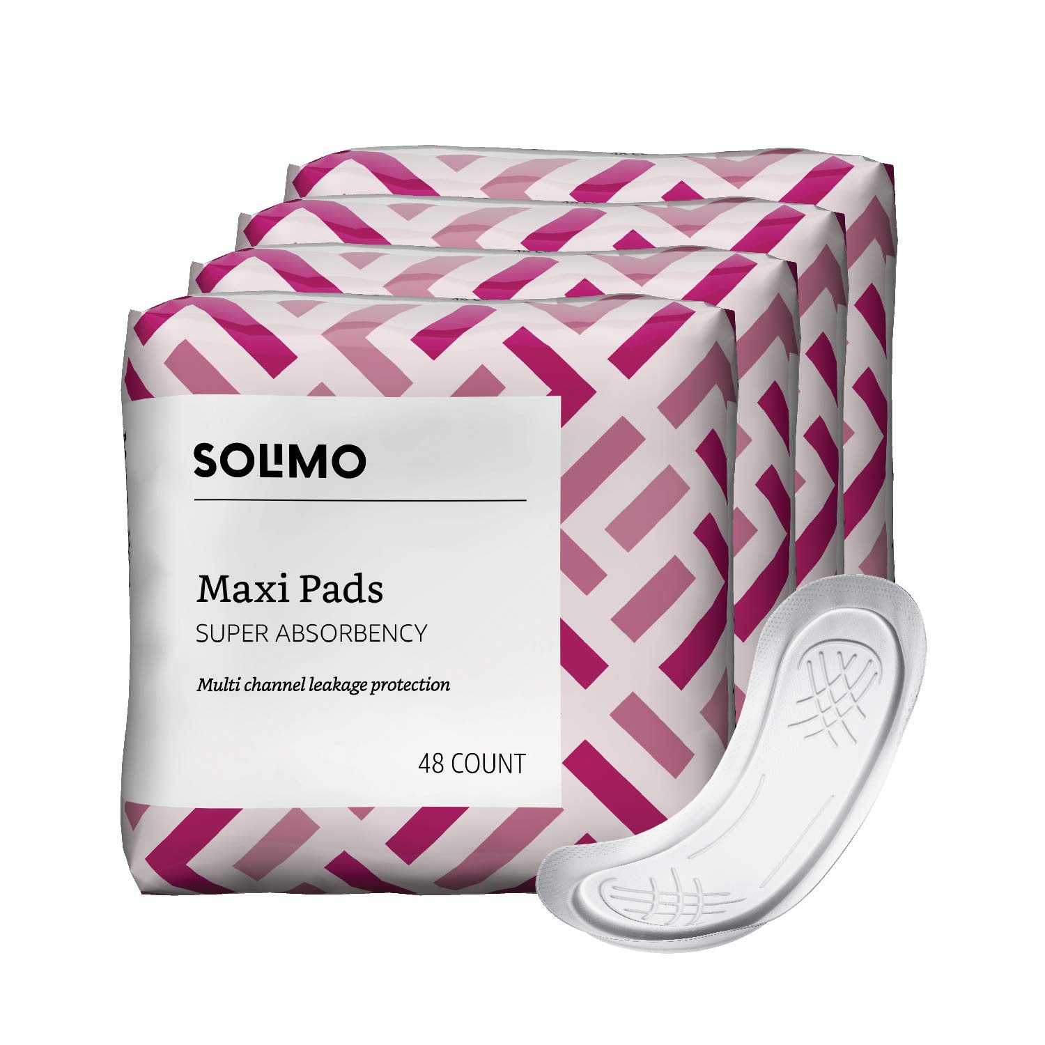 Amazon Brand Solimo Thick Maxi Pads for Periods, Super Absorbency