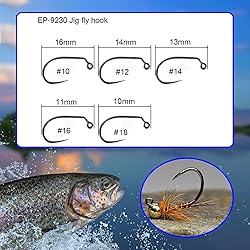 Eupheng 100pcs Plus Best Barbless Competition Fly
