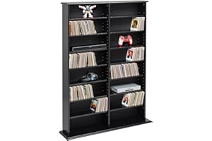 Prepac 2 Column Display Cabinet Media Storage, 38.75" Wide, Black