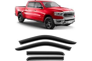 Voron Glass Tape-on Extra Durable Rain Guards for Trucks Dodge RAM 1500 2019-2026 Crew Cab, Window Deflectors, Vent Window Vi