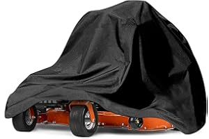 Zero Turn Mower Cover, 600D Heavy Duty Universal Fit Lawn Mower Covers, Waterproof, UV, Dust and Wind-Resistant for Outdoor P