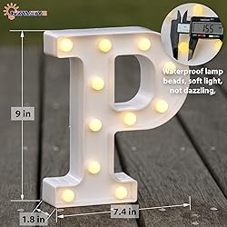 HXWEIYE Light Up Letters P, LED Marquee Letters
