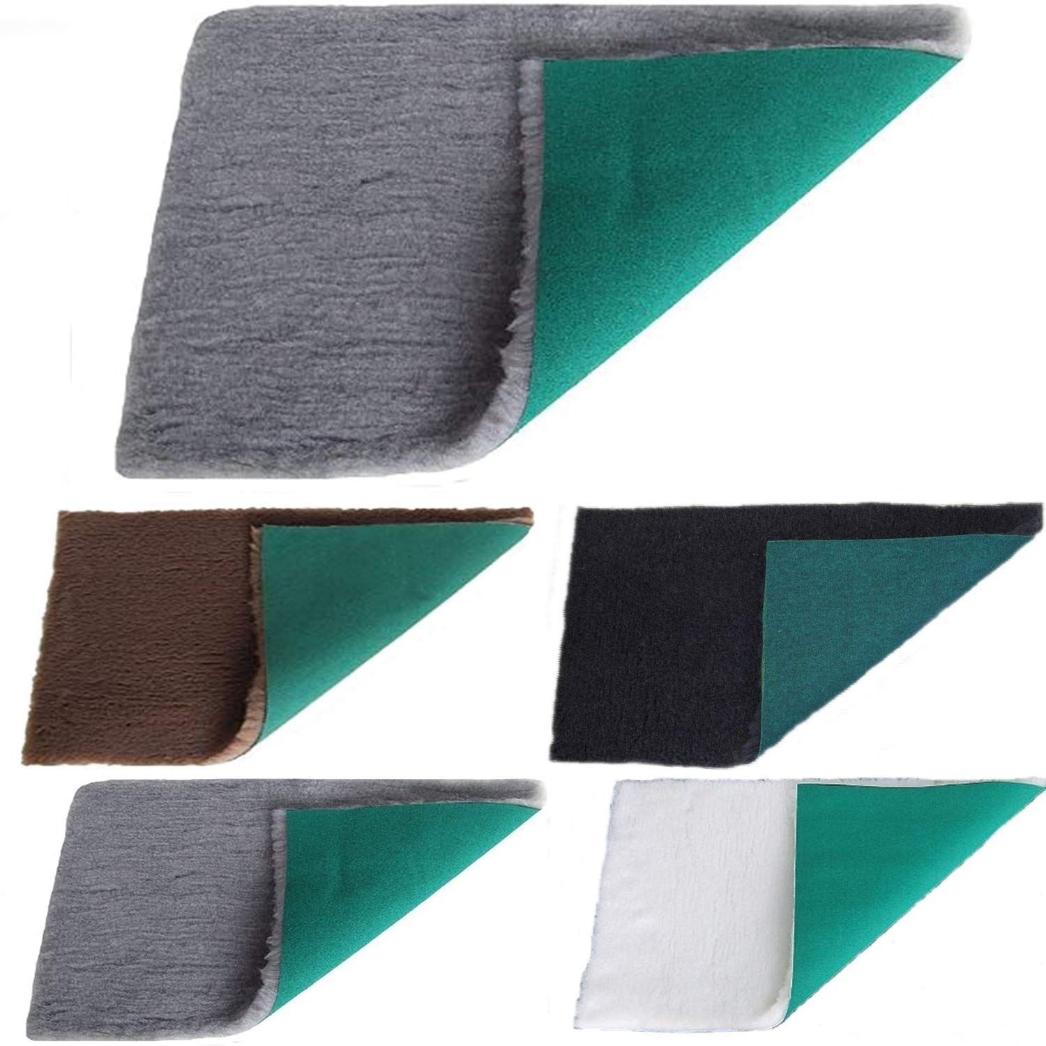 PnH Veterinary Bedding - Green Back - GREY, BROWN, CHARCOAL or WHITE - Vet Bedding Pieces - Many Sizes - READY TO USE, SELVAGE EDGE REMOVED (75cm x 75cm, GREY)