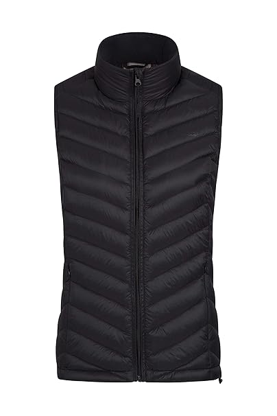 Mountain Warehouse Featherweight Daunen-Steppweste für Damen - Leicht, Weste mit Transportbeutel, wasserfest, Perfekt für Win