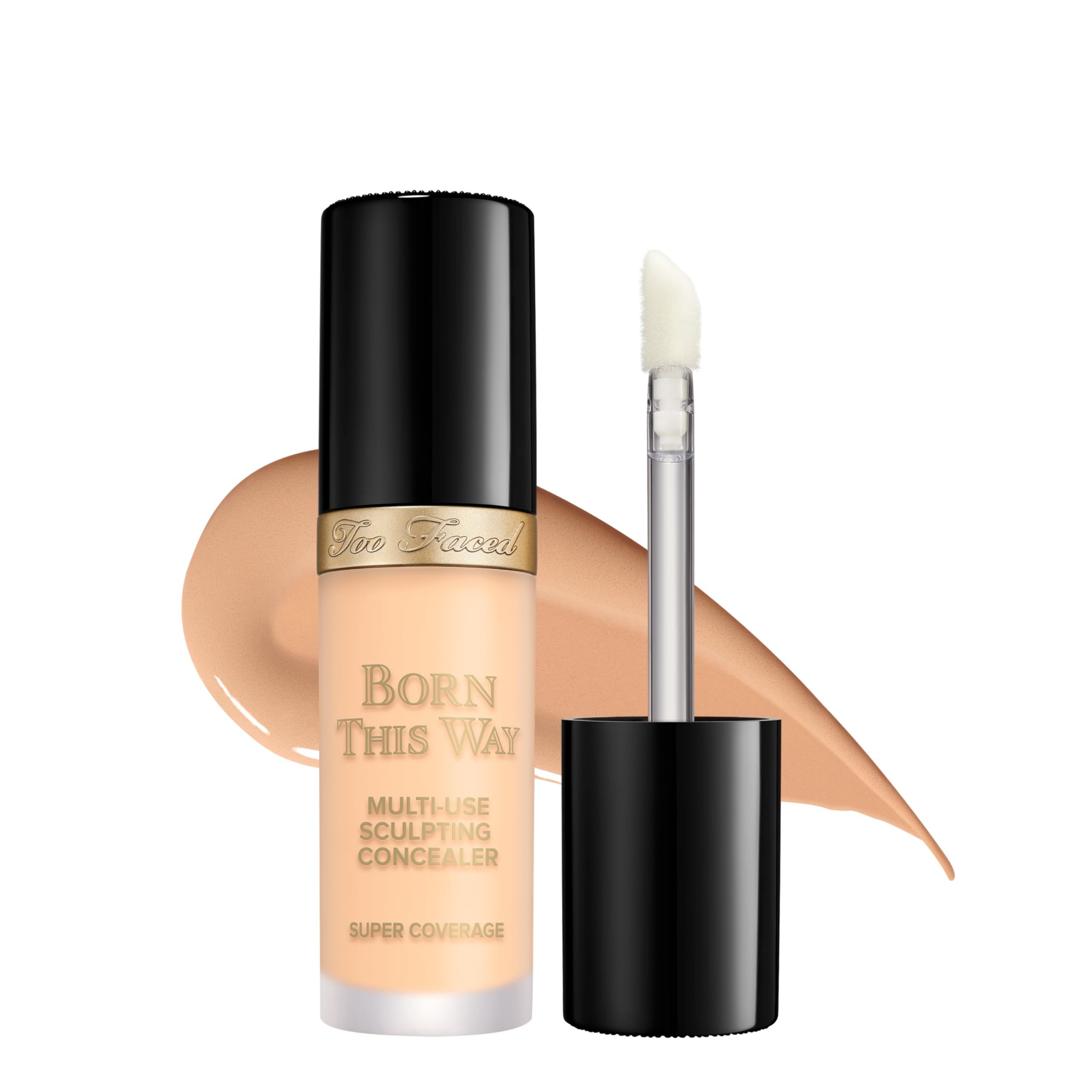 Photo 1 of Too Faced Born This Way Super Coverage Multi-Use Concealer | Full Coverage, Non-Comedogenic, Oil Free + Long Lasting Concealer | Hyaluronic Acid, Coconut Water + Alpine Rose | 0.45 Fl Oz, Vanilla