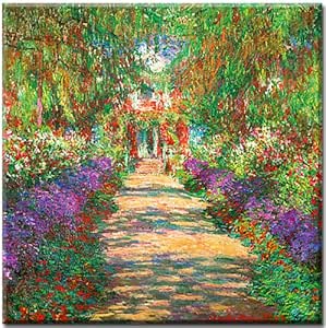 Jardin de Giverny - cuadro en lienzo, Claude Monet, 70 x 70 cm