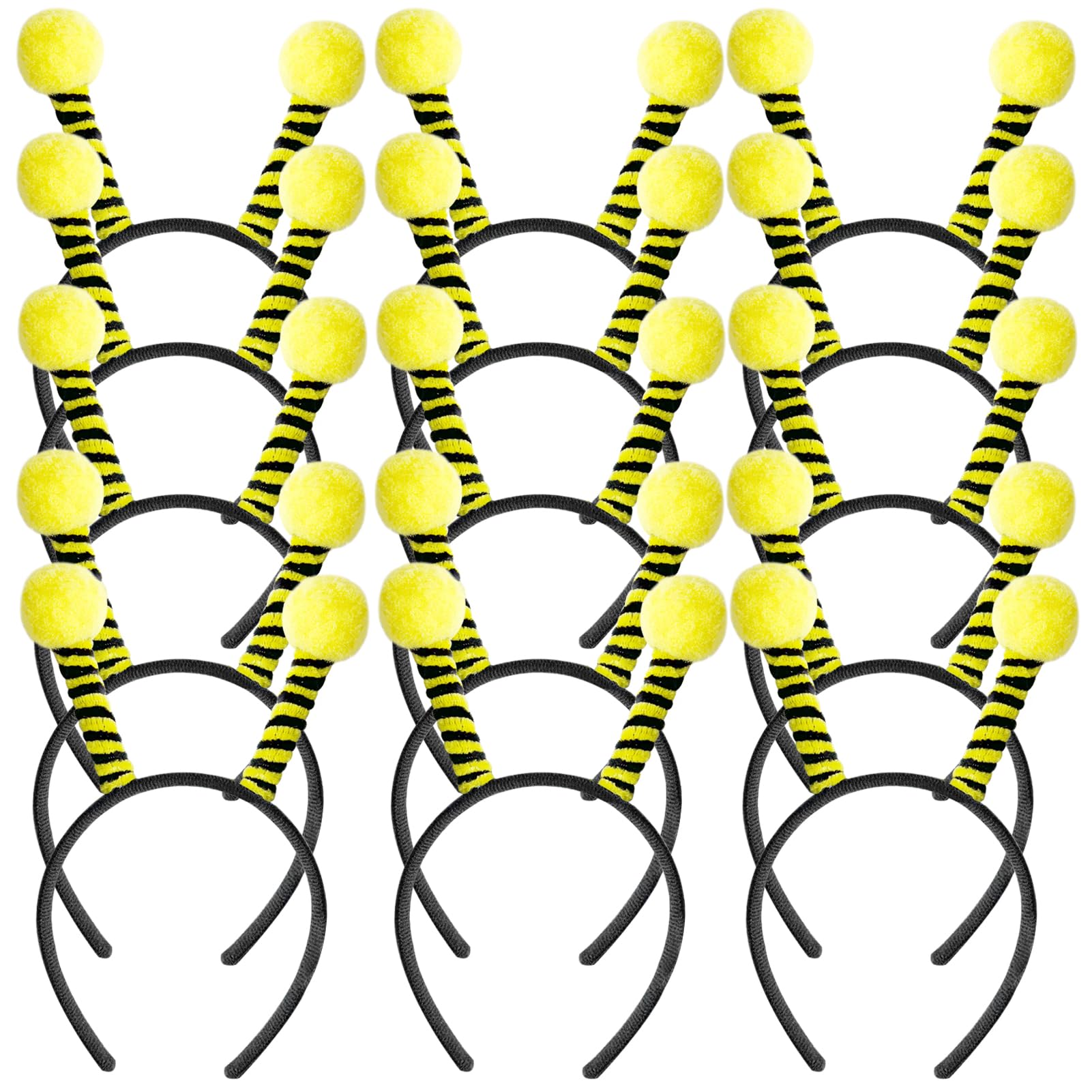Wensdr 15pcs Party Cute Bee Hair Bands for Girls, Party Decoration Headband