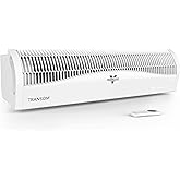 Vornado TRANSOM Window Fan with 4 Speeds, Remote Control, Reversible Exhaust Mode, Weather Resistant Case, Whole Room, Ice Wh