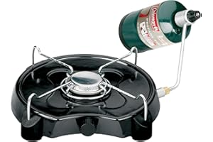 Coleman PowerPack 7,500 BTU Propane Camping Stove, Portable Adjustable Burner with Precise Temperature Control Fits 12-Inch Pan, Great for Camping, Hunting, Backpacking, Tailgating, & More