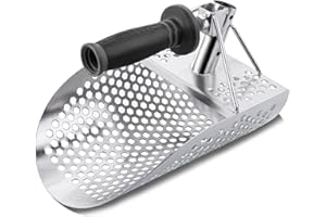 SDSNTE Stainless Steel Sand Scoop, Metal Detector Accessories for Beach Treasure Hunting, Pack of 1