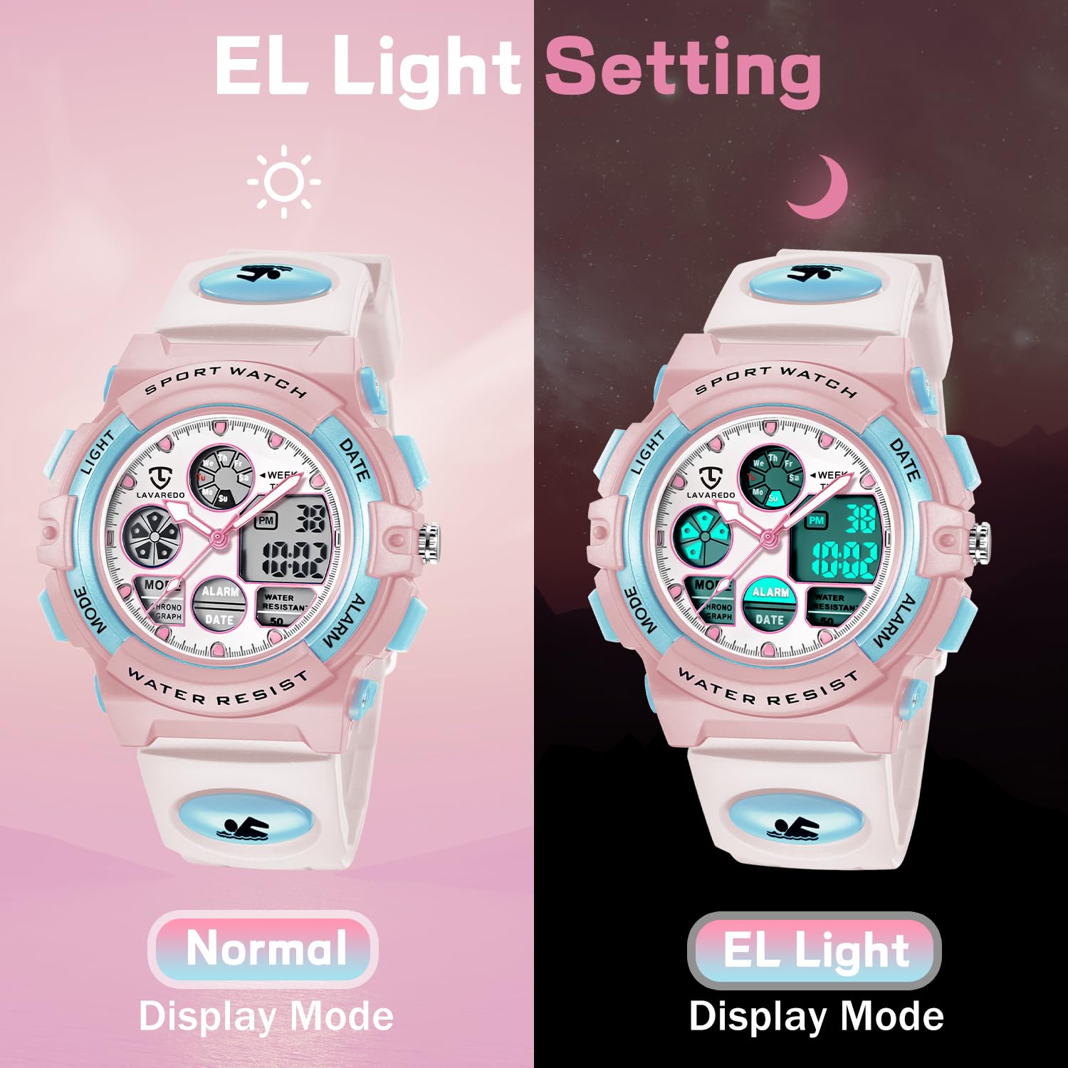 Bomieux Kids Watch for Boys and Girls Ages 5-15, Analog Digital Waterproof with Alarm Clock Stopwatch, Birthday and Christmas Gifts